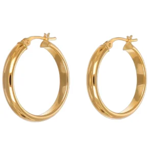 ORECCHINI ORO GIALLO CERCHI LISCI