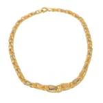 COLLANA TRE ORI LUCIDO SATINATA LAVORATA