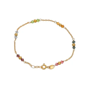 BRACCIALE ORO GIALLO CON ZIRCONI COLORATI