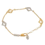 BRACCIALE DUE ORI CON ROMBI LAVORATI RINGARI