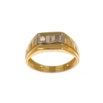 ANELLO ORO GIALLO CON ZIRCONE UOMO