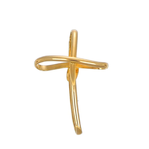 CIONDOLO ORO GIALLO CROCE