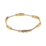 BRACCIALE DUE ORI A FASCETTE CON ZIRCONI