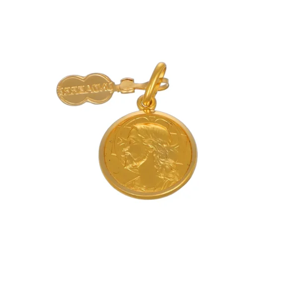 CIONDOLO ORO GIALLO VOLTO DI GESU MEDAGLIA