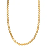 COLLANA ORO GIALLO OVALE LAVORATA