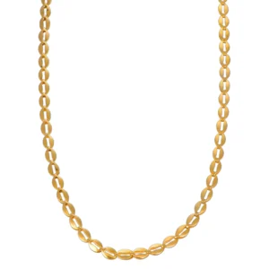 COLLANA ORO GIALLO OVALE LAVORATA