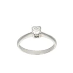 ANELLO ORO BIANCO SOLITARIO CON DIAMANTE KT 0.25 G VS1