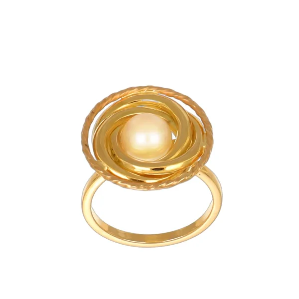 ANELLO ORO GIALLO CON PERLA