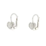ORECCHINI ORO BIANCO CUORI CON ZIRCONI