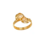 ANELLO ORO GIALLO CONTRARIÈ CON CUORI CON ZIRCONI BIANCHI