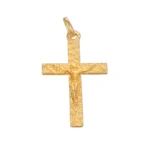 CIONDOLO ORO GIALLO CROCE CON GESÙ
