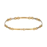 BRACCIALE 2 ORI FASCETTE SEMIRIGIDO LAVORATO