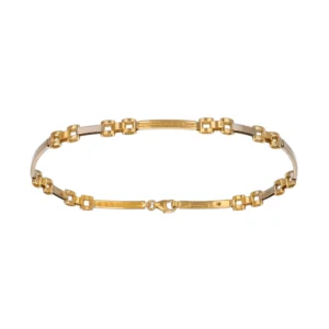 BRACCIALE 2 ORI FASCETTE SEMIRIGIDO LAVORATO