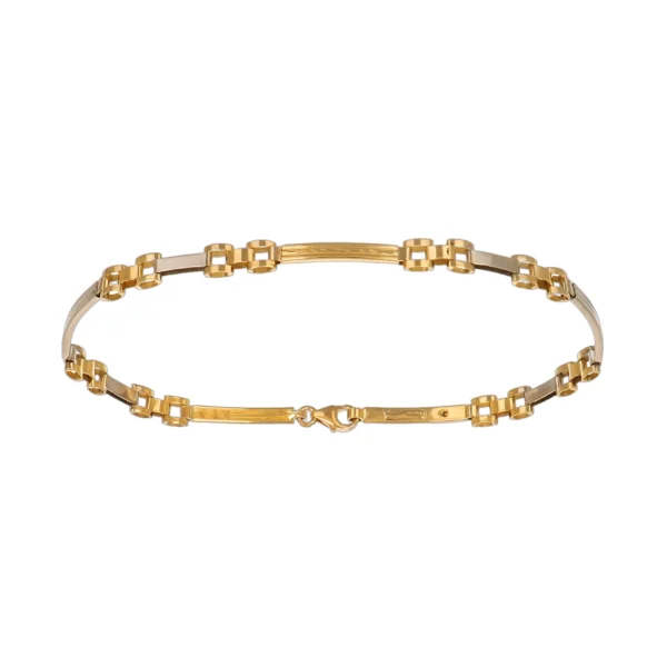 BRACCIALE 2 ORI FASCETTE SEMIRIGIDO LAVORATO