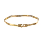 BRACCIALE 2 ORI FASCETTE SEMIRIGIDO LAVORATO