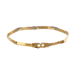 BRACCIALE 2 ORI FASCETTE SEMIRIGIDO LAVORATO