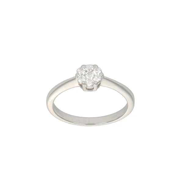 ANELLO ORO BIANCO CON DIAMANTI MAGIC KT 0.21 TOT