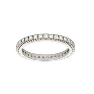 ANELLO ORO BIANCO ETERNEE CON DIAMANTI COMPLETO DI CERTIFICATO IGI