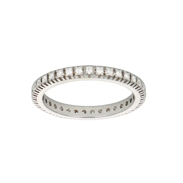 ANELLO ORO BIANCO ETERNEE CON DIAMANTI COMPLETO DI CERTIFICATO IGI