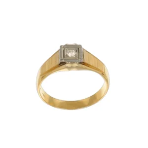 ANELLO DUE ORI CON DIAMANTI KT 0.04 GVS1 GR 5.1