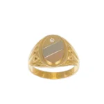ANELLO TRE ORI CON ZIRCONE BIANCO