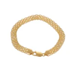BRACCILE ORO GIALLO MAGLIA PIATTA SEMIRIGIDO