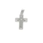 CIONDOLO ORO BIANCO CROCE KT 0.01 G VS1
