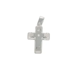 CIONDOLO ORO BIANCO CROCE KT 0.01 G VS1