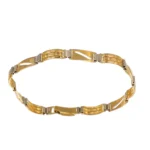 BRACCIALE DUE ORI FASCETTE SEMIRIGIDO