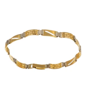 BRACCIALE DUE ORI FASCETTE SEMIRIGIDO