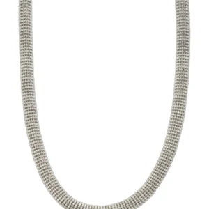 COLLANA ORO BIANCO SEMIRIGIDA
