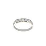 ANELLO ORO BIANCO  RIVIERA  CON ZIRCONI  BIANCHI