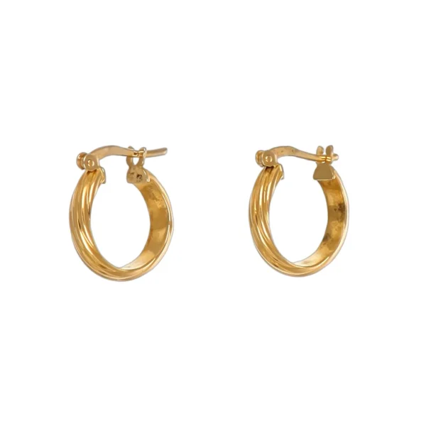 ORECCHINI ORO GIALLO CERCHIETTI