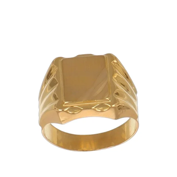 ANELLO ORO GIALLO UOMO LUCIDO SATINATO
