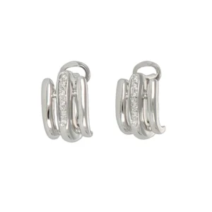 ORECCHINI ORO BIANCO CON ZIRC B