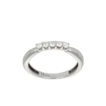 ANELLO ORO BIANCO RIVIERA CON DIAMANTI BLISS KT0.04X5 GVS1