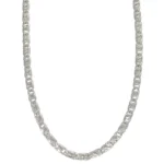 COLLANA ORO BIANCO MAGLIA PIATTA
