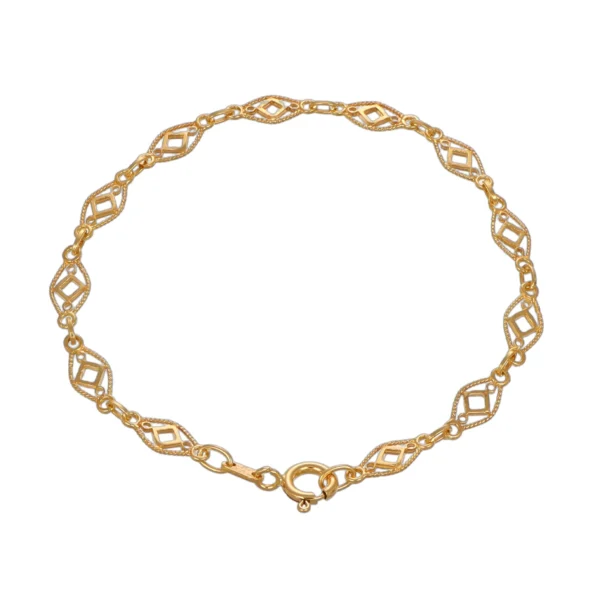 BRACCIALE ORO GIALLO LUC SAT ROMBI