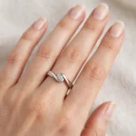 ANELLO ORO BIANCO SOLITARIO CON DIAMANTE KT 0.05 GVS1