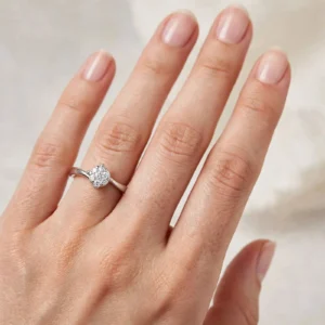 anello oro bianco con diam magic donna oro kt 0.15 tot. gvs1
