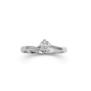 ANELLO ORO BIANCO CON DIAM MAGIC DONNA ORO KT 0.15 TOT. GVS1