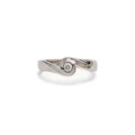 ANELLO ORO BIANCO SOLITARIO CON DIAMANTE KT 0.05 GVS1