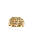 ANELLO ORO GIALLO FASCIA CON DIAMANTI COMPLETO DI CERTIFICATO DI GARANZIA IGI