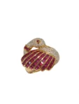 ANELLO DUE ORI CIGNO CON DIAMANTI COMPLETO DI CERTIFICATO DI GARANZIA IGI