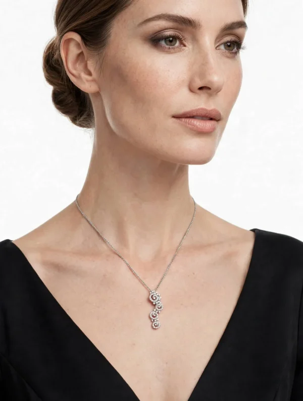 COLLANA ORO BIANCO CON DIAMANTI RECARLO