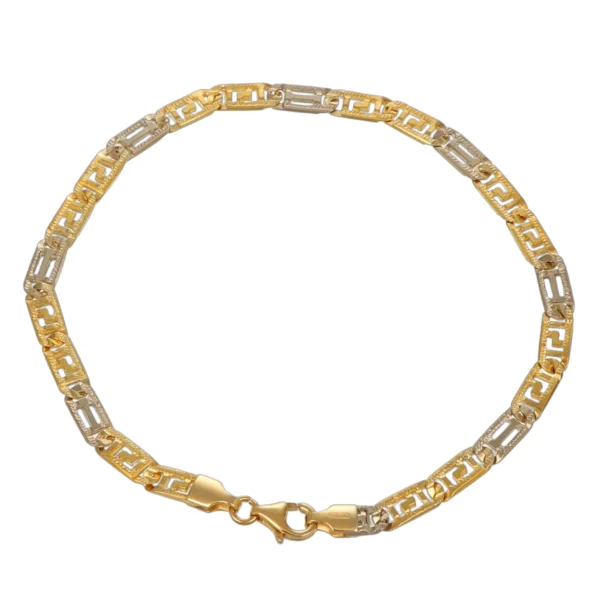 BRACCIALE DUE  SEMIRIGIDO DISEGNO GRECO