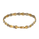 BRACCIALE DUE ORI LUC SAT MAGLIA PIATTA