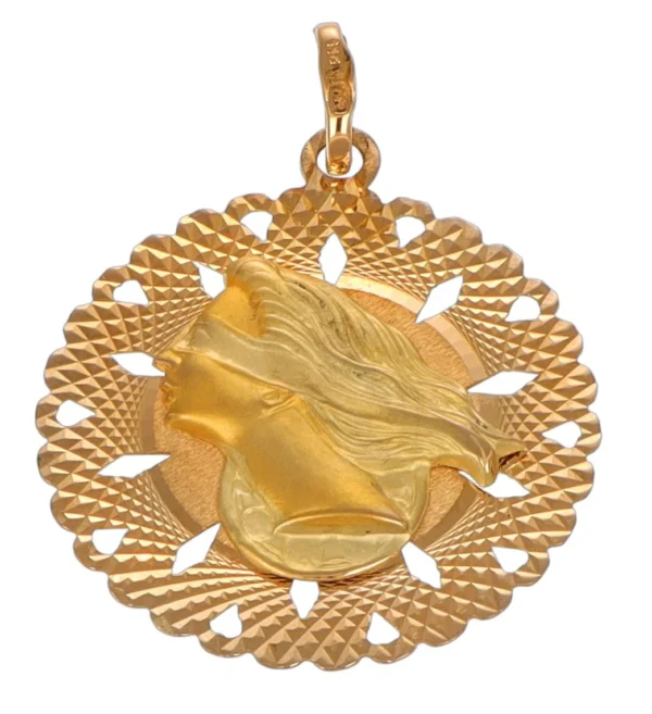 CIONDOLO ORO GIALLO DEA BENDATA