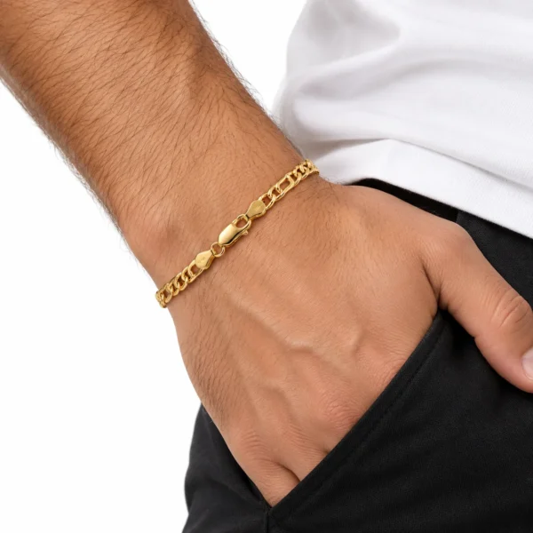 BRACCIALE ORO GIALLO UOMO