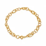 BRACCIALE ORO GIALLO CATENA LUCIDO LAVORATA